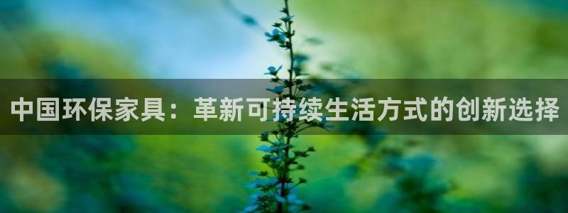 杏宇平台主管：中国环保家具：革新可持续生活方式的创新选择