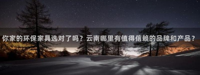 杏宇官网娱乐：你家的环保家具选对了吗？云南哪里有值得信赖的品