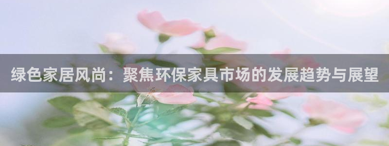 杏宇平台待遇：绿色家居风尚：聚焦环保家具市场的发展趋势与展望