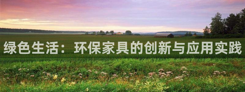 杏宇平台正规么：绿色生活：环保家具的创新与应用实践